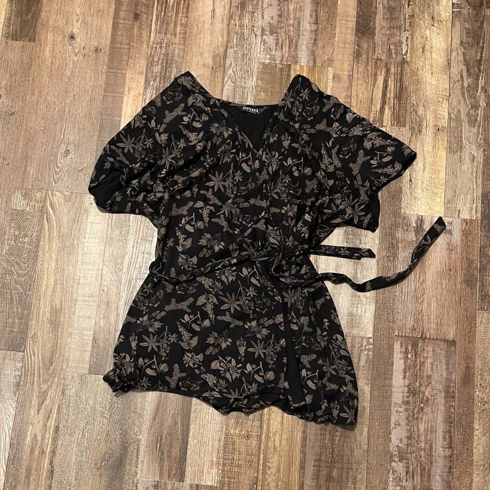 Disturbia: Poisonous Plants Wrap Mini Dress